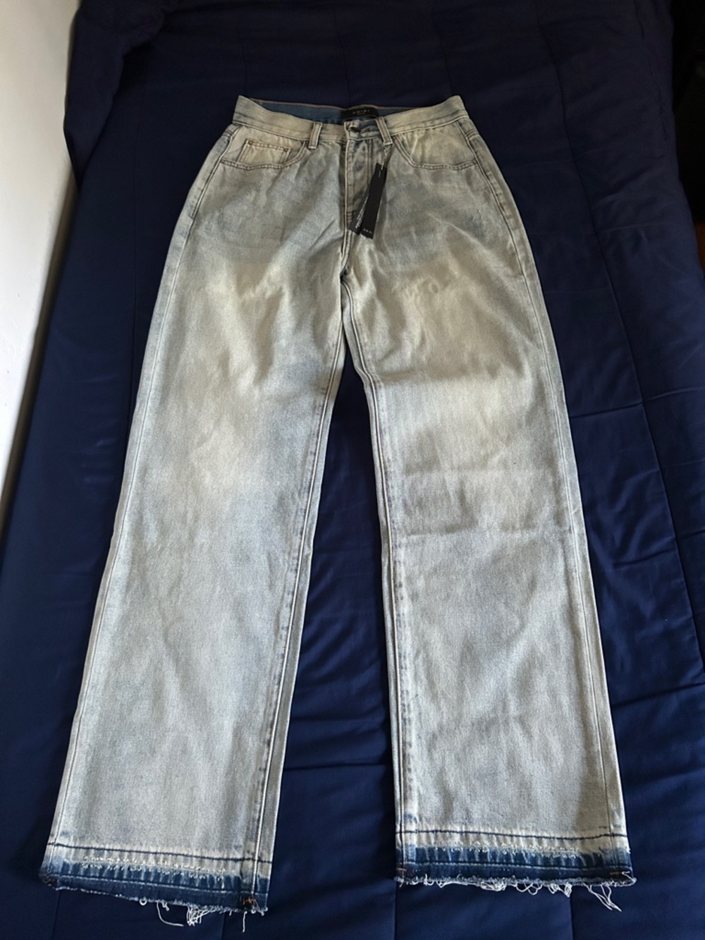 AMIRI Light Wash Denim Jeans - Grey Blue